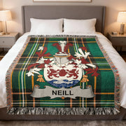 O'Neill Irish Woven Blanket | Family Crest Tartan Throw