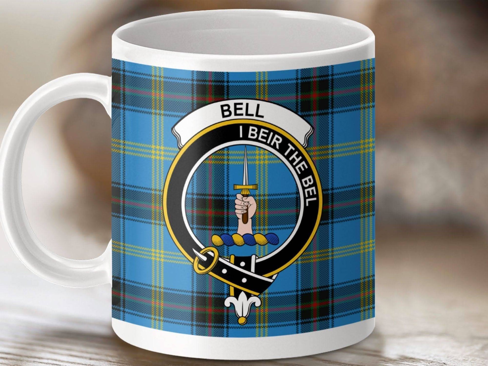 Bell I Beir The Bel White Tartan Coffee Mug product