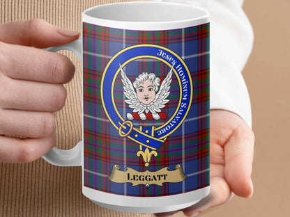 Scottish Clan Crest Mug with Leggatt Emblem product type
