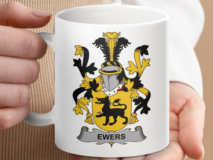 Ewers Surname Irish Family Crest Mug - Celtic Ancestry Gifts