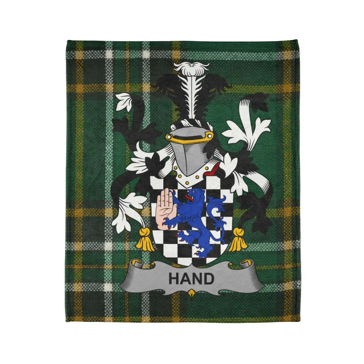 Hand Family Crest Plaid Shield Design Fleece product