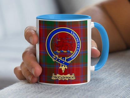 McClintock Scottish Clan Crest Tartan Mug - Living Stone Gifts