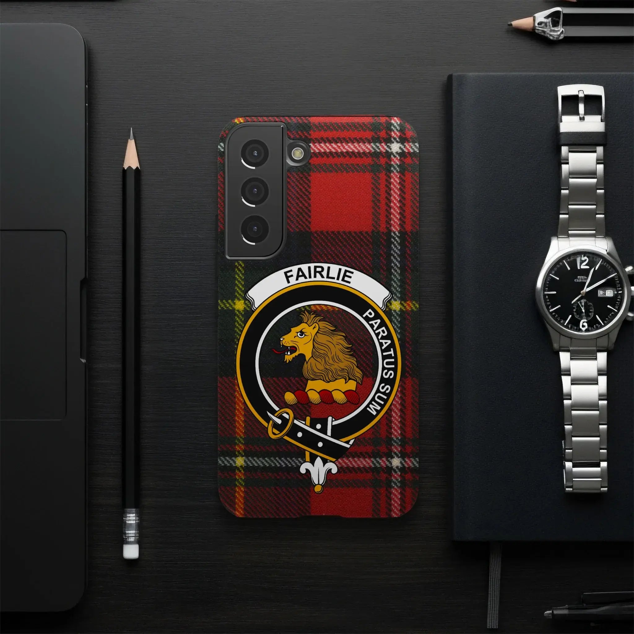 Fairlie Lion Tartan Phone Case with Proud Crest Design