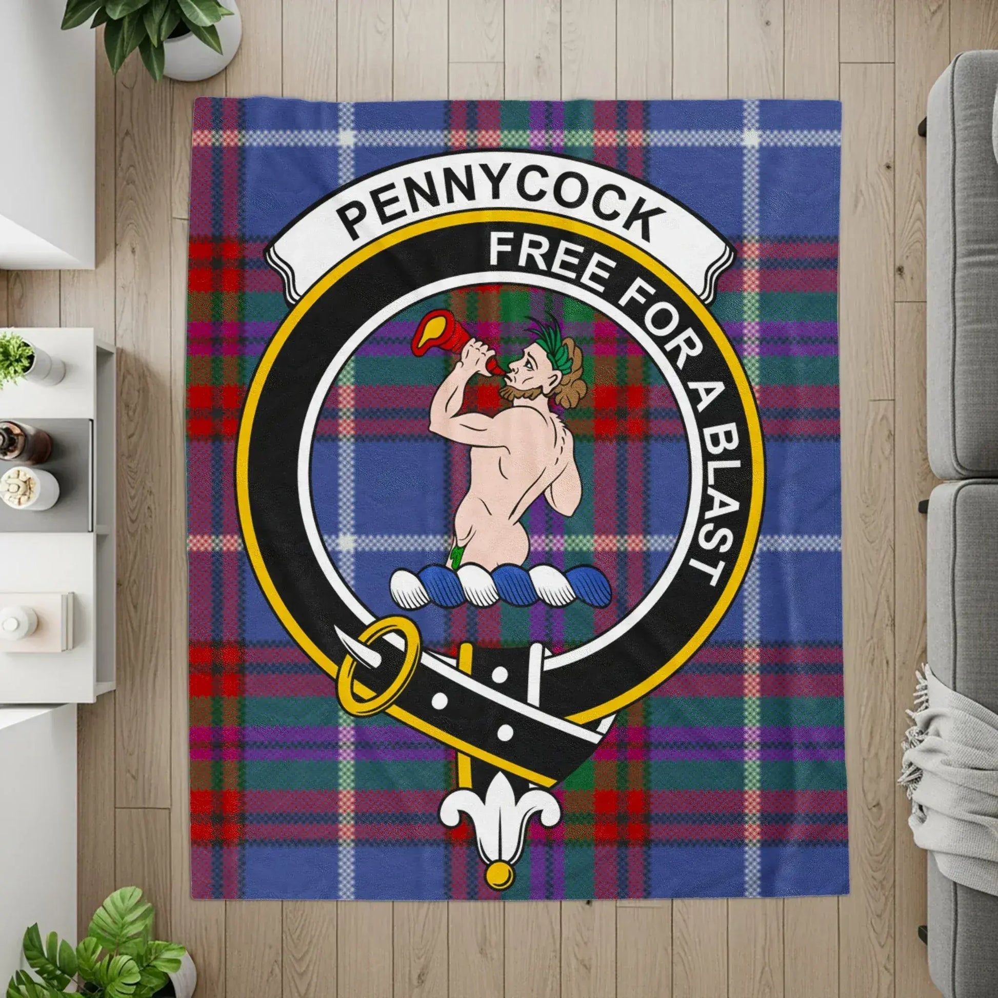Pennycock Free For A Blast Plaid Themed Blanket product type