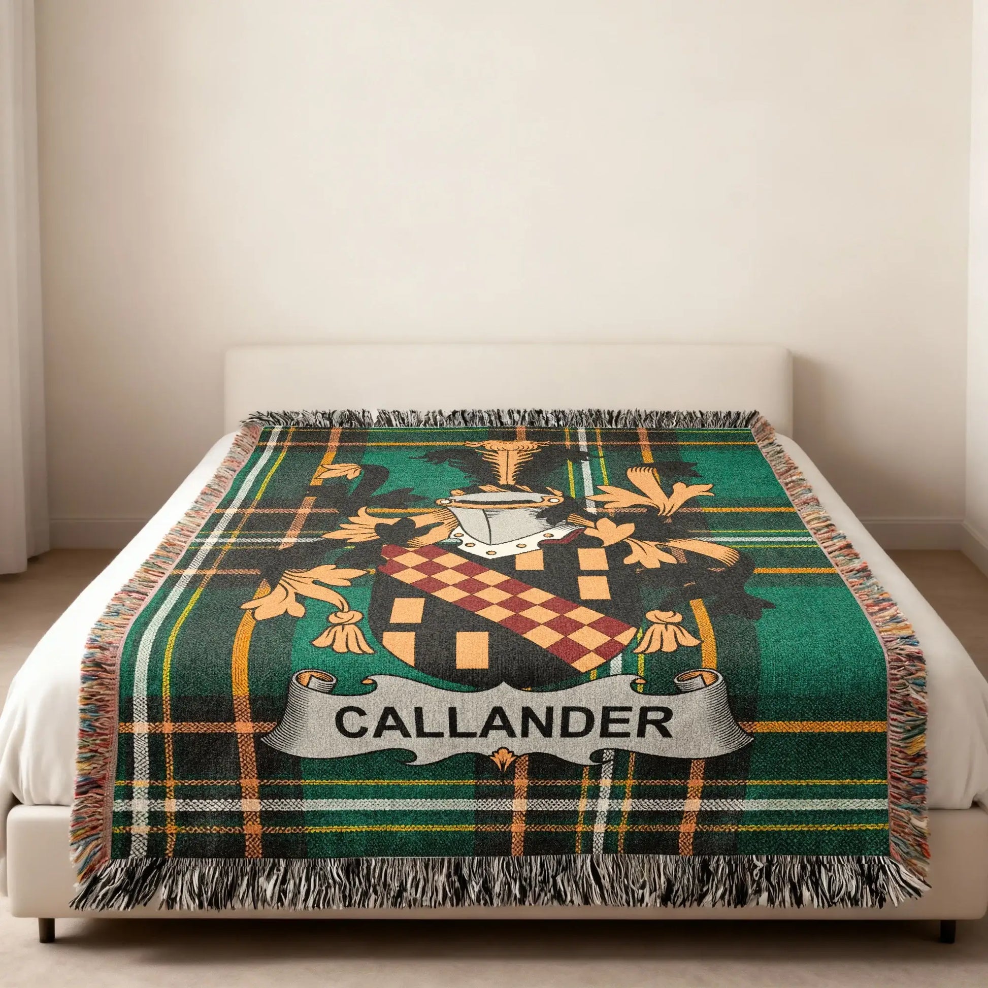 Callander Clan Family Crest Tartan Pattern Blanket product type