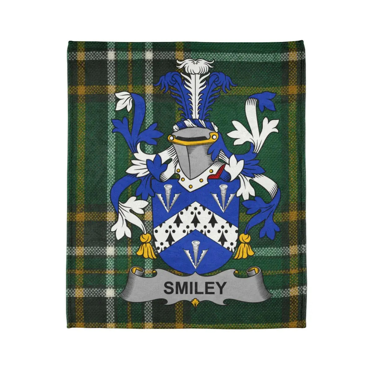 Smiley Coat of Arms with Tartan Background product