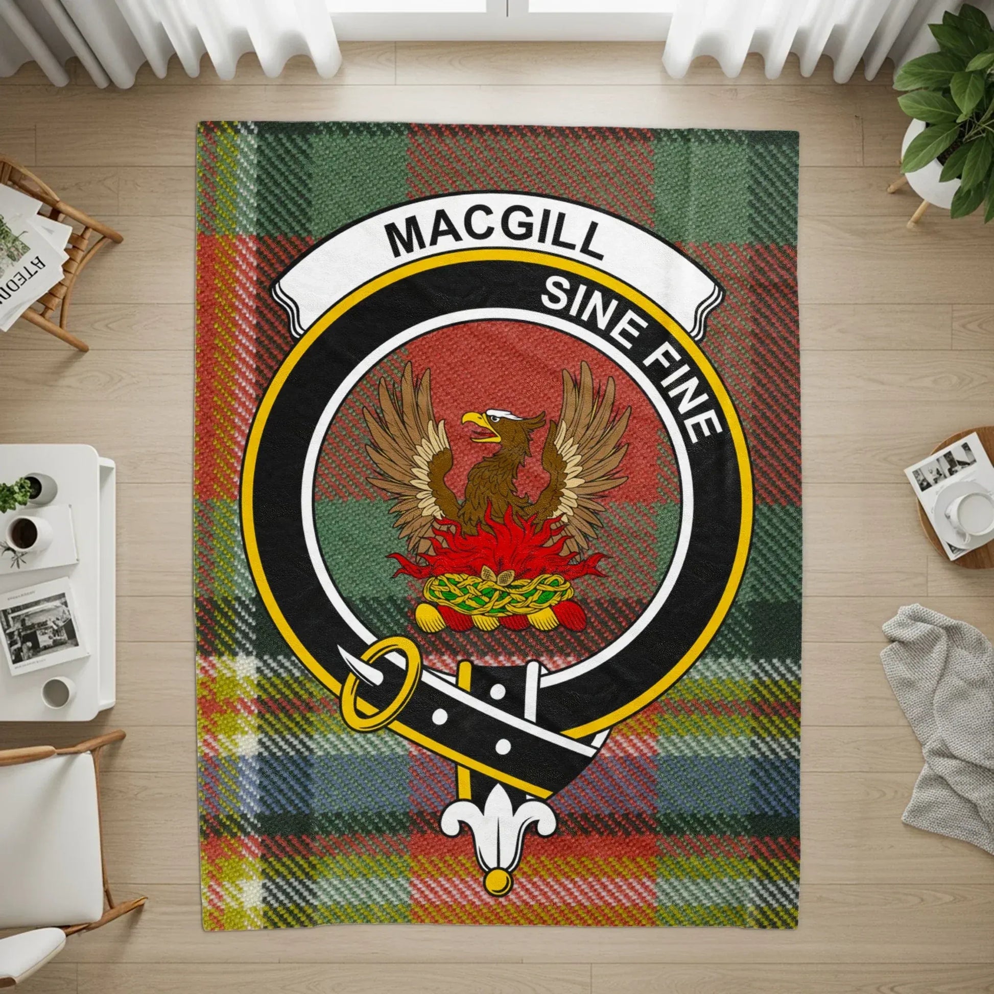 MacGill Sine Fine Family Crest Tartan Blanket product