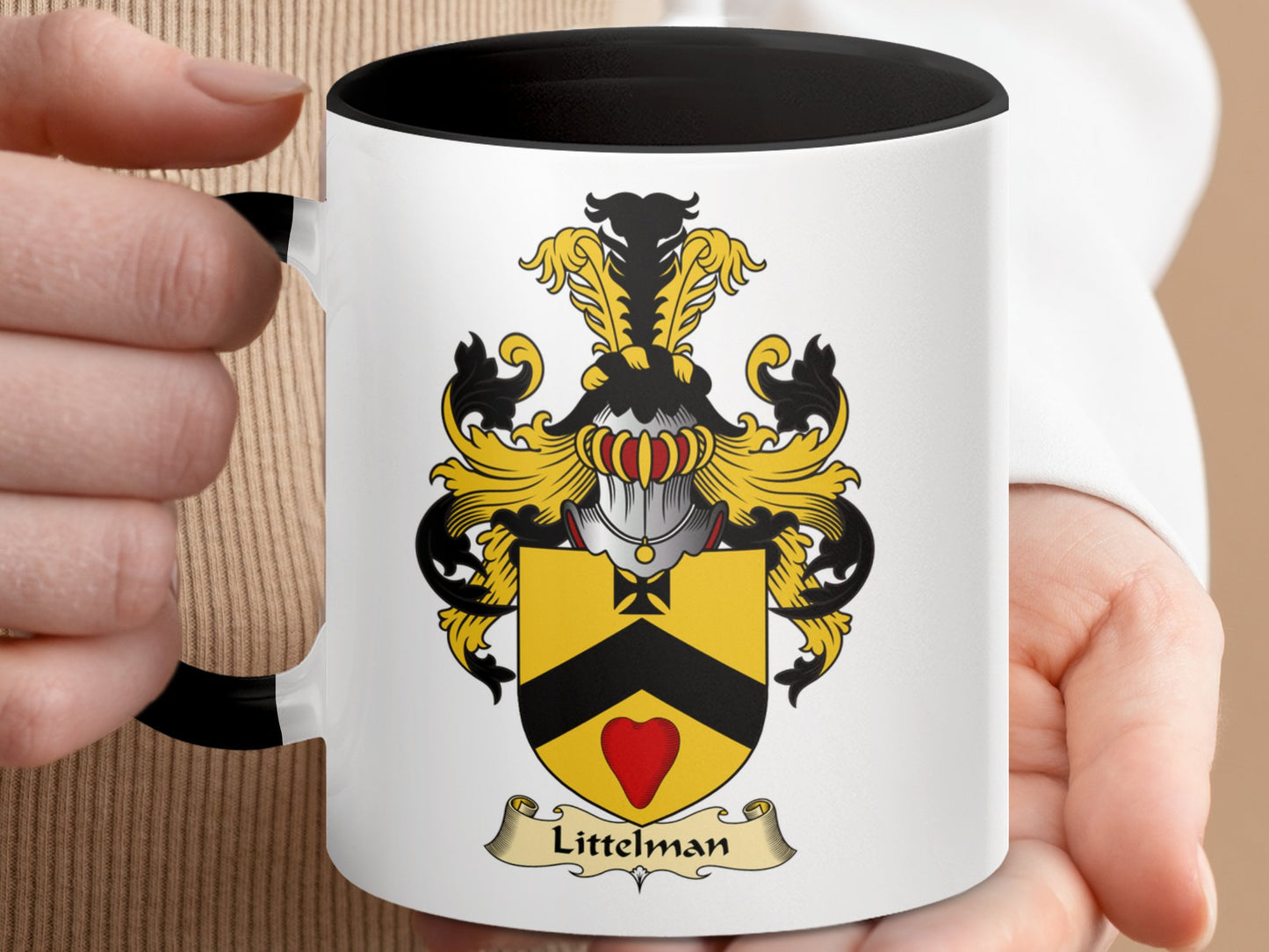 Clan Littleman Scottish Coat of Arms Emblem Mug - Living Stone Gifts