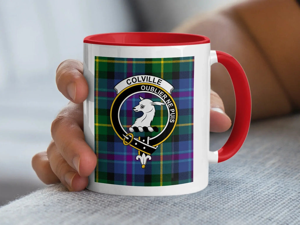 Colville Oublier Ne Puis Tartan Plaid Clan Mug