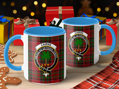 Cairns Scottish Tartan Clan Crest Design Mug - Living Stone Gifts