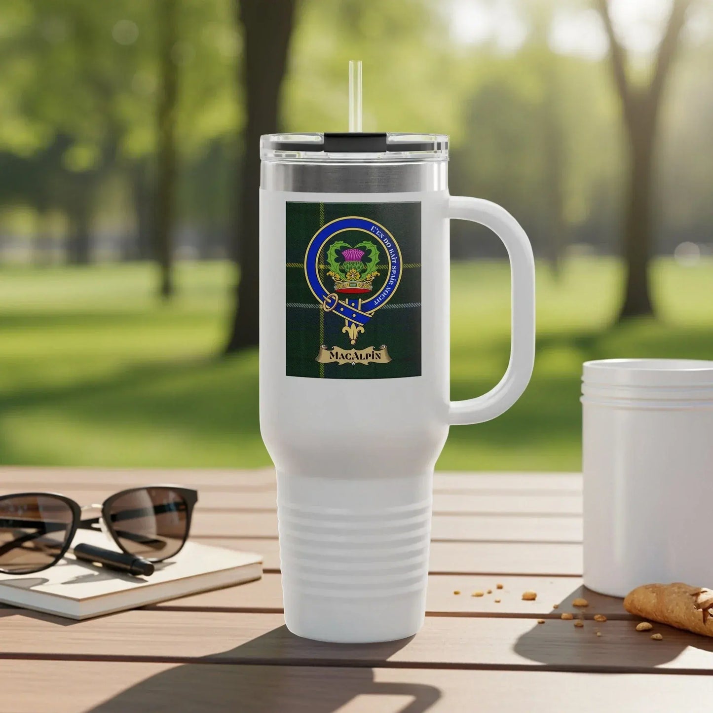 Insulated Travel Mug with Handle for Outdoor Use product