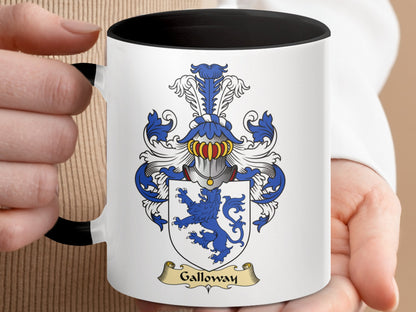 Galloway Scottish Clan Coat of Arms Design Accent Mug - Living Stone Gifts