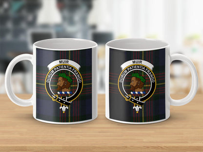 Muir Clan Crest Tartan Scottish Heritage Mug - Living Stone Gifts