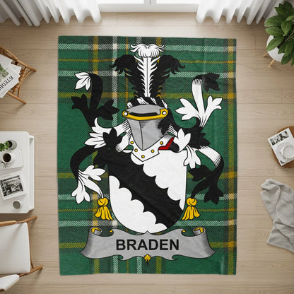 Personalized Braden Family Crest Plaid Design Rug product