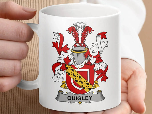 Quigley Irish Family Crest Coat of Arms Mug - Celtic Ancestry Gifts