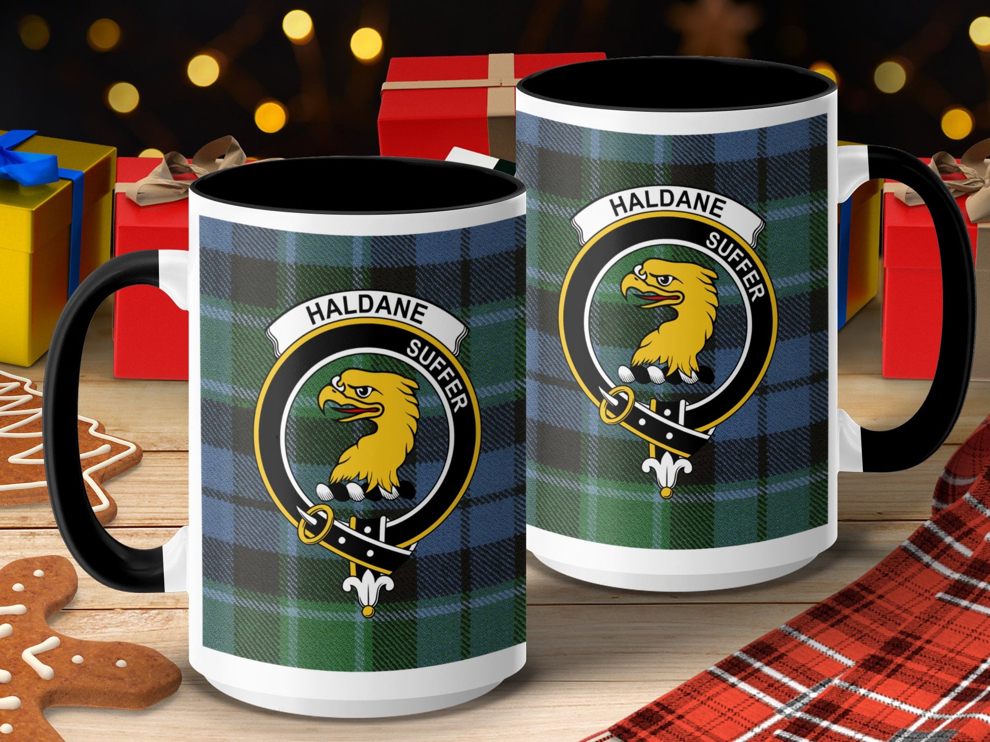 Clan Haldane Scottish Tartan Crest Design Mug - Living Stone Gifts