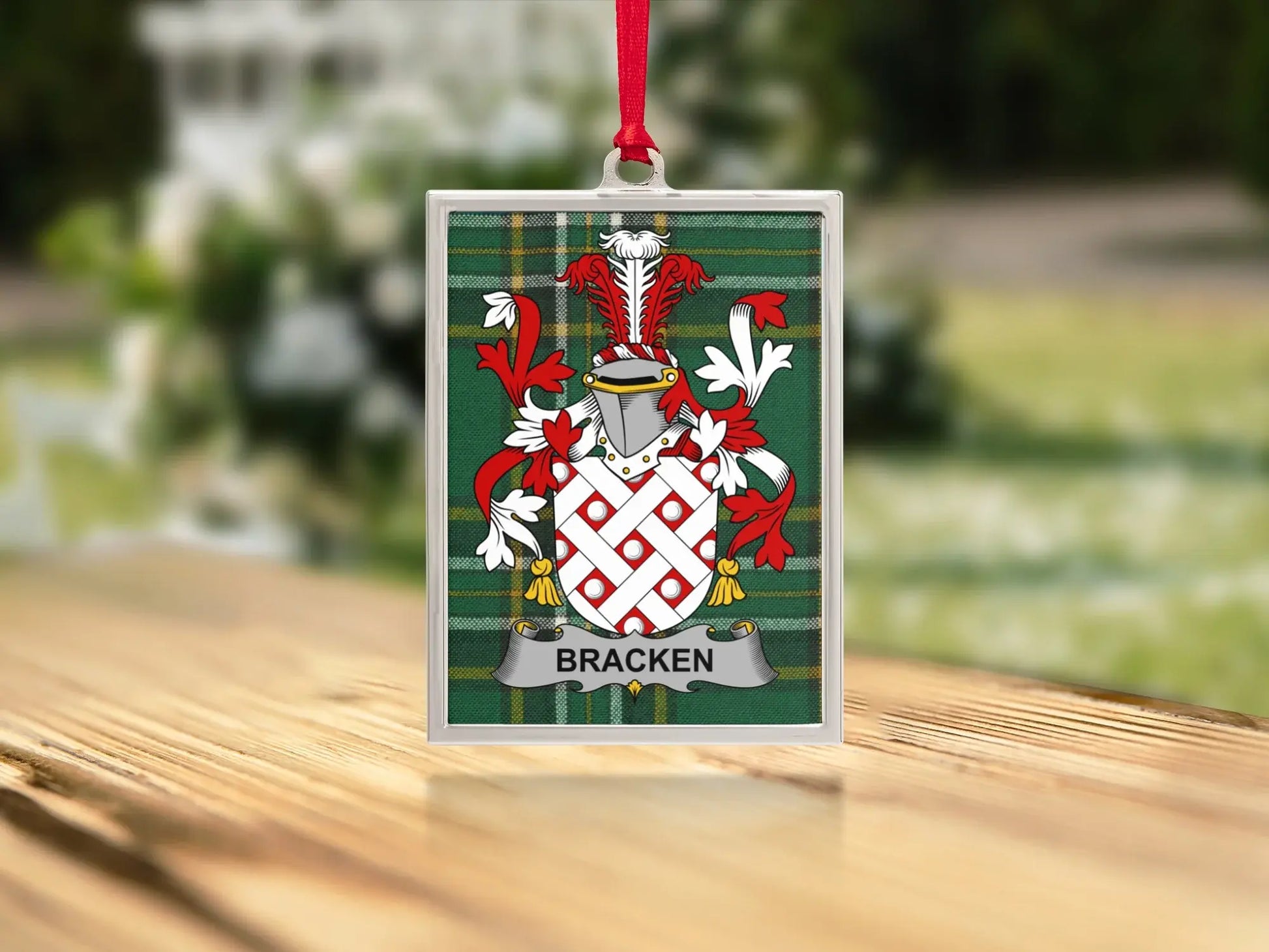 Bracken Family Crest Ornament Personalized Product