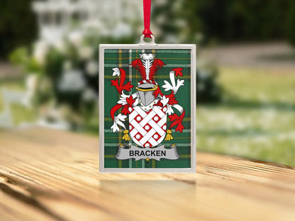 Bracken Family Crest Ornament Personalized Product