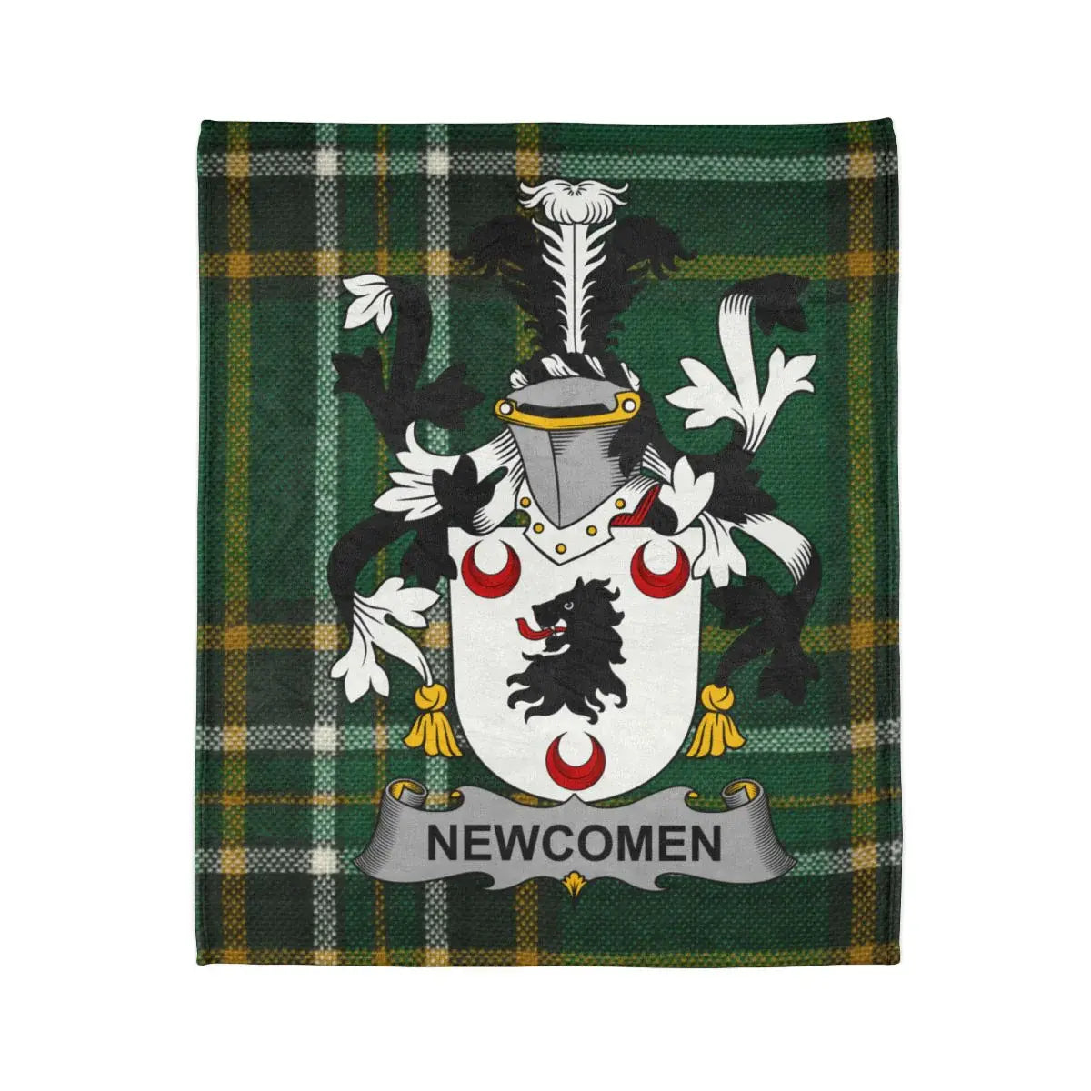 Newcomen Family Crest Plaid Design Blanket product