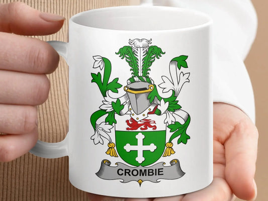 Crombie Surname Irish Family Crest Mug - Celtic Ancestry Gifts