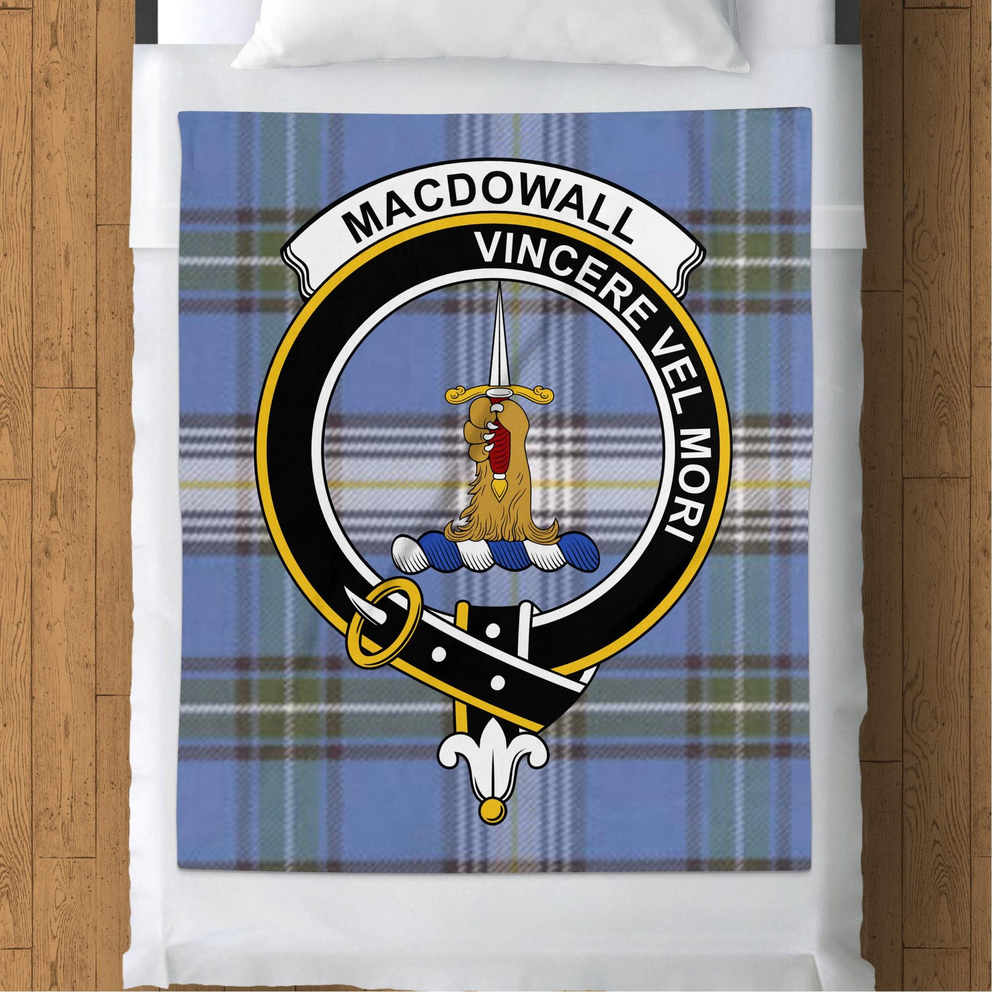 Scottish Clan Macdowall Crest Tartan Blanket - Living Stone Gifts