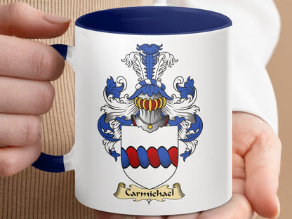 Clan Carmichael Scottish Coat Of Arms Accent Coffee Mug - Living Stone Gifts