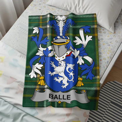 Balle Family Crest Tartan Blanket cozy crest product