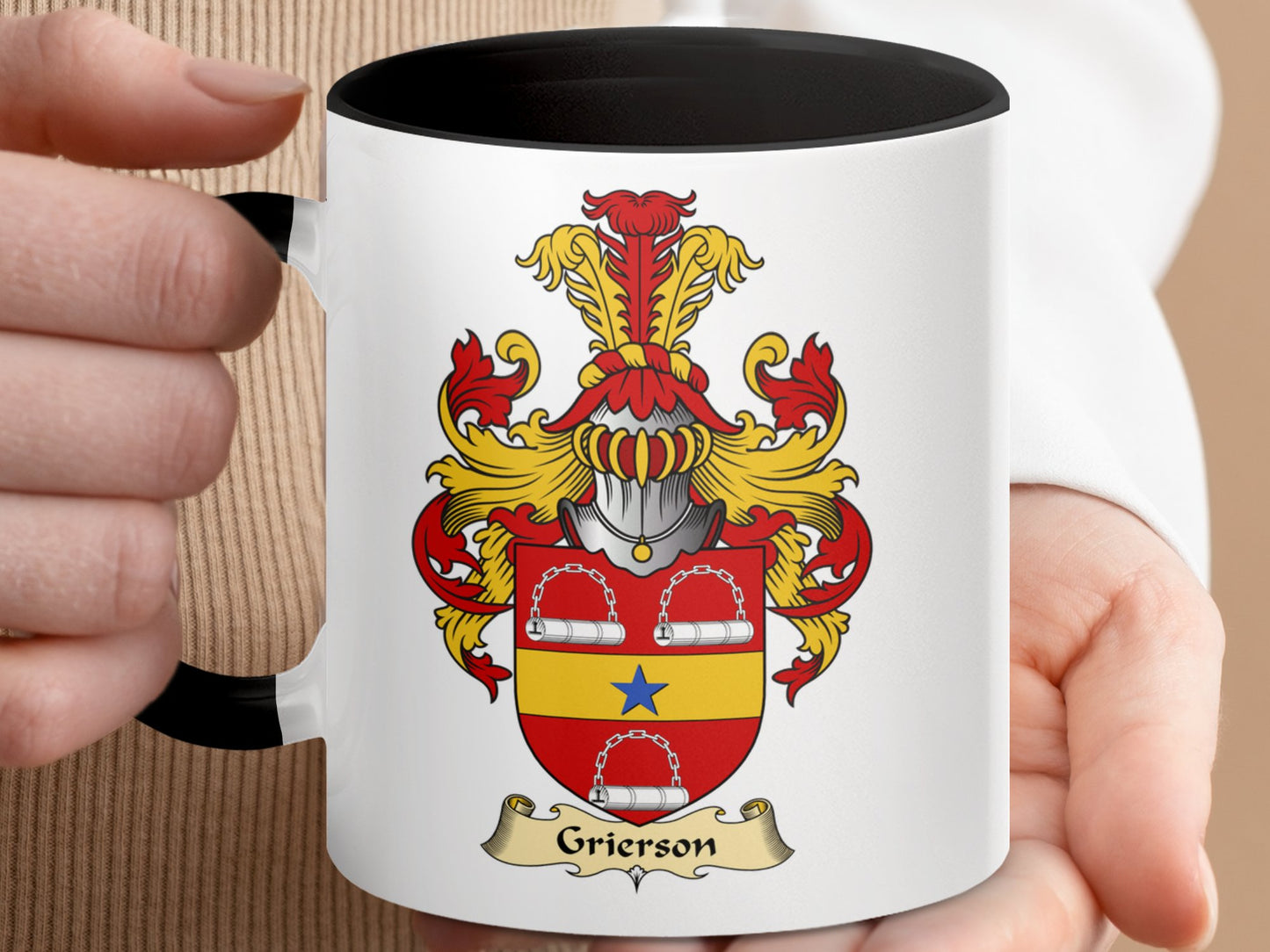 Clan Grierson Scottish Clan Heraldic Coffee Mug - Living Stone Gifts