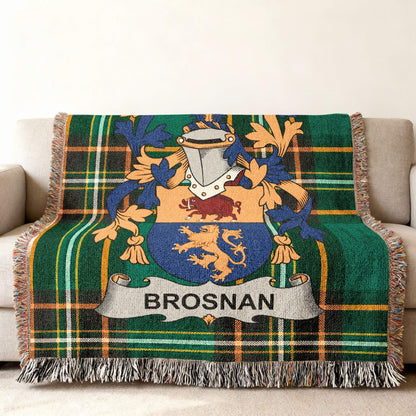 Brosnan Family Crest Plaid Blanket Home Decor product type