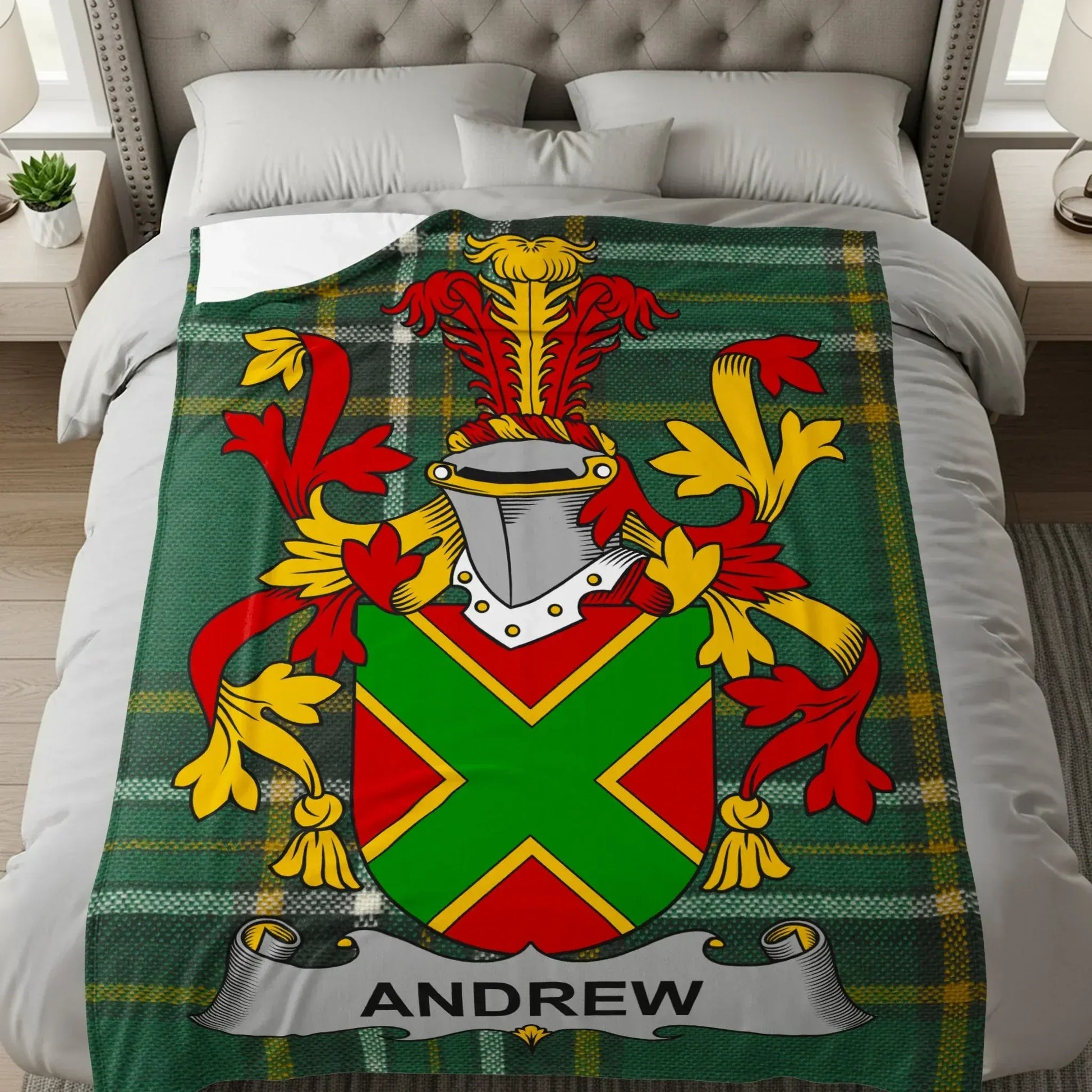 Personalized Andrew Family Crest Blanket product type
