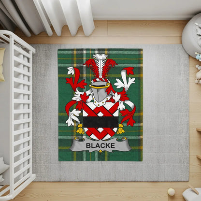 Personalized Blacke Family Crest Plaid Patterned Rug product