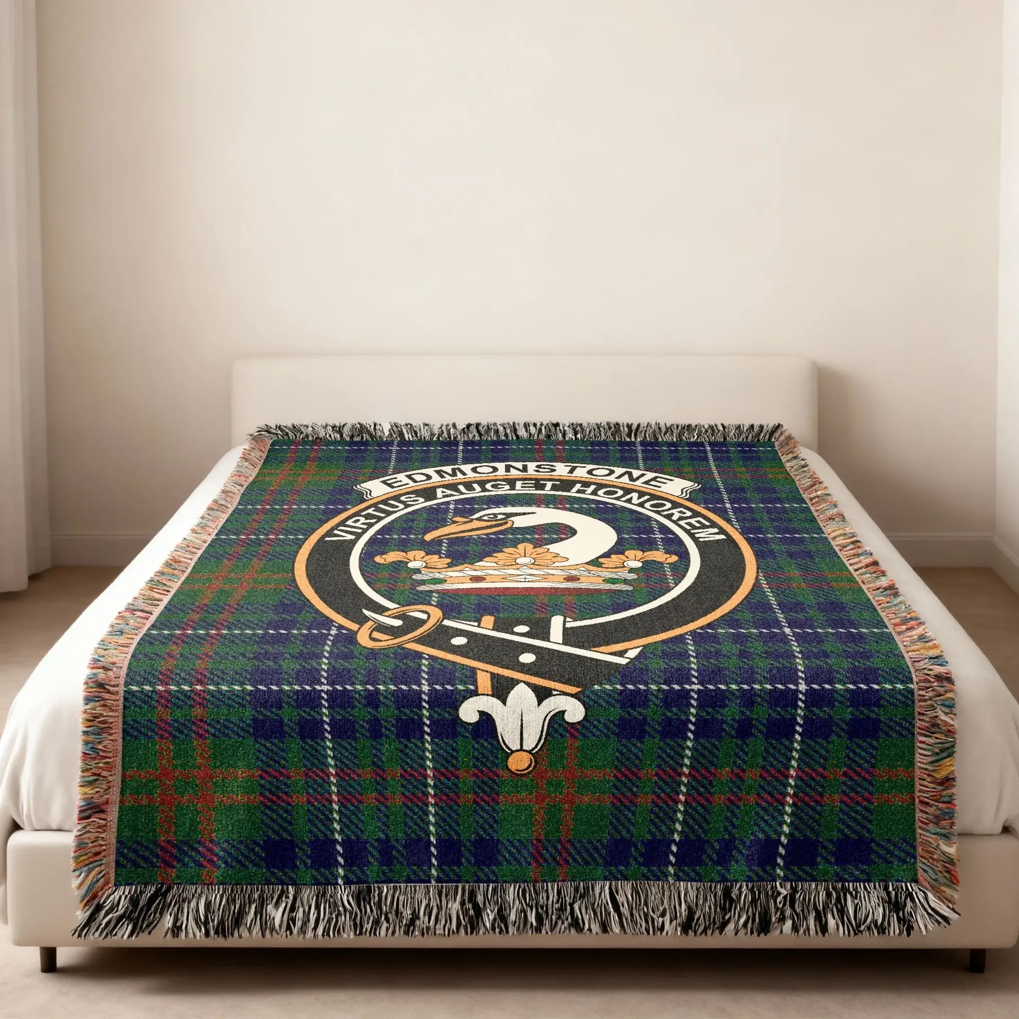 Edmondstone Virtus Augent Honorem Tartan Blanket
