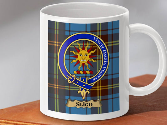 Sligo Clan Crest Plaid Background Mug product