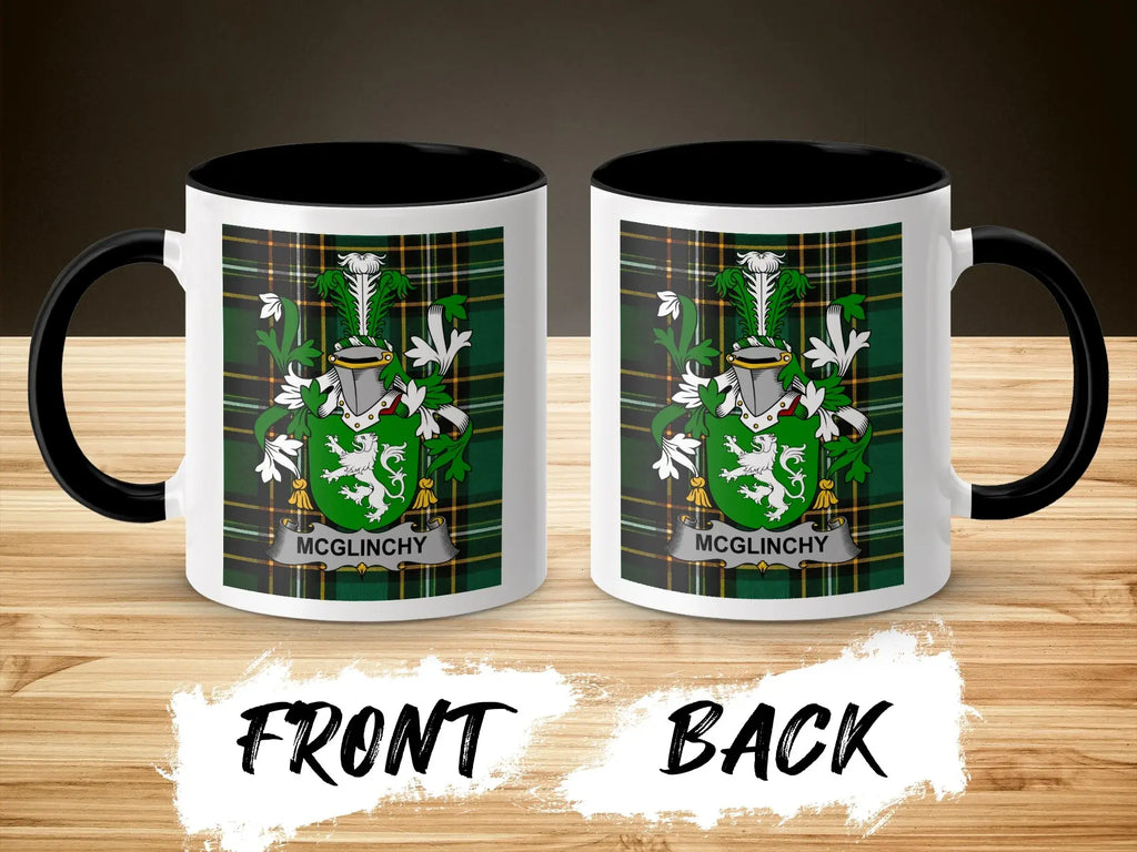 McGlinchy Irish National Tartan ceramic accent mug