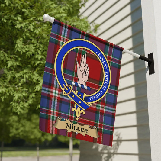 Personalized Clan Crest Tartan Garden Flag product