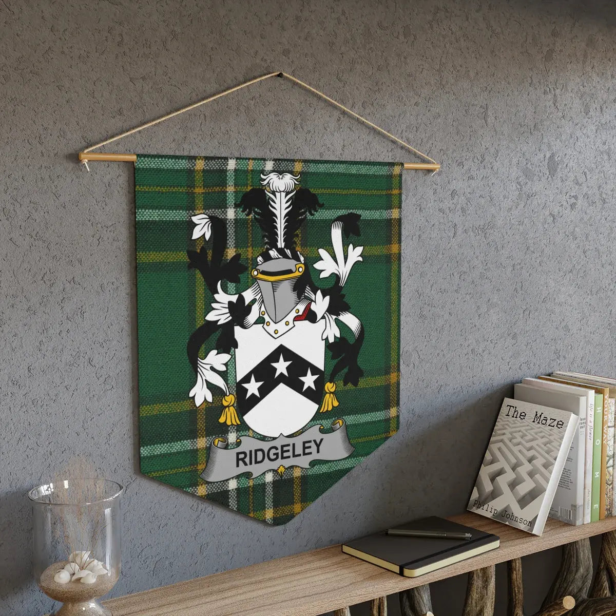 Ridgely Personalized Tartan and Crest Wall Decal product