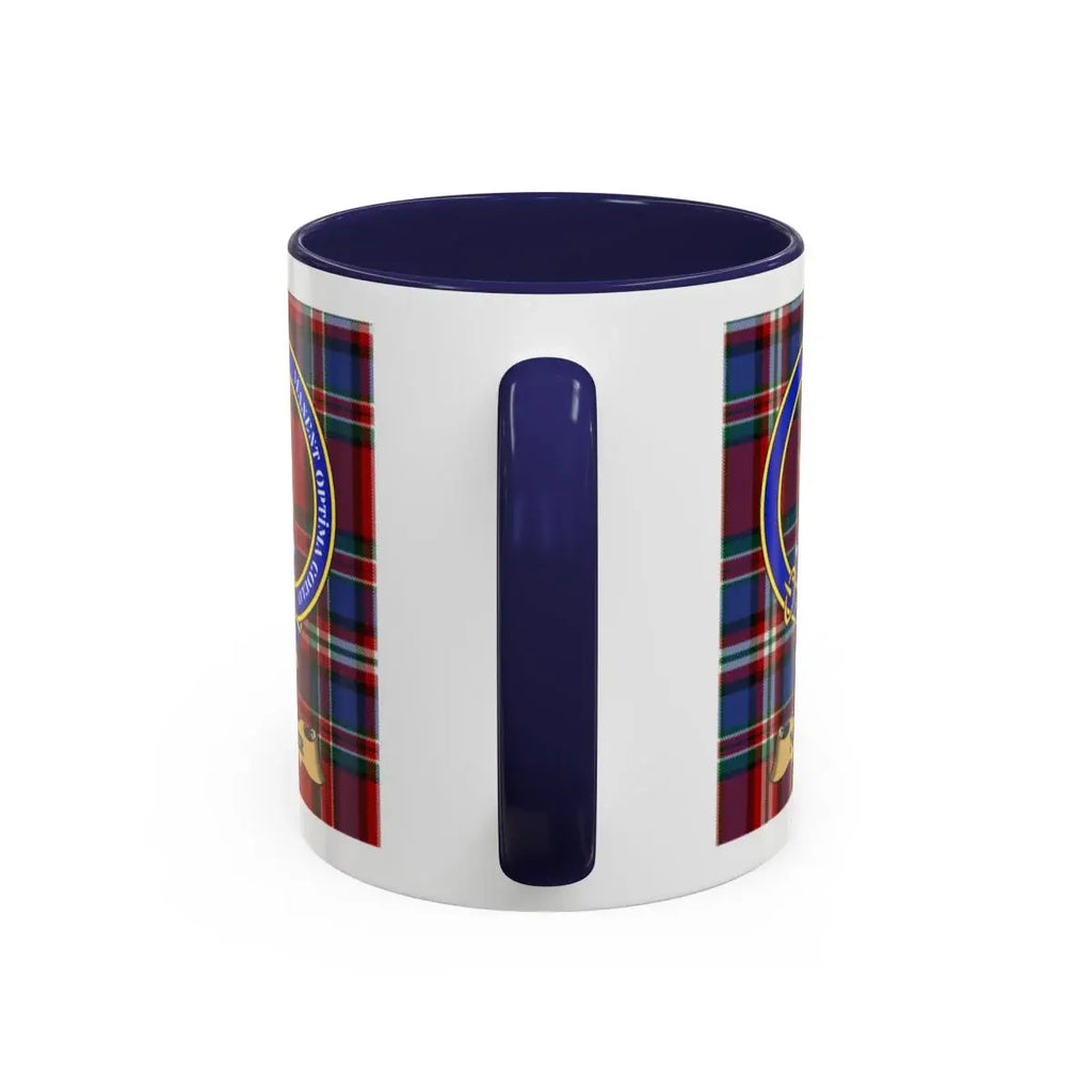 Miller clan crest mug shown in 11 oz and 15 oz sizes