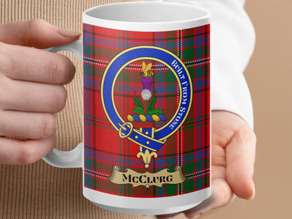 McClurg Tartan Mug with Scottish Clan Crest product