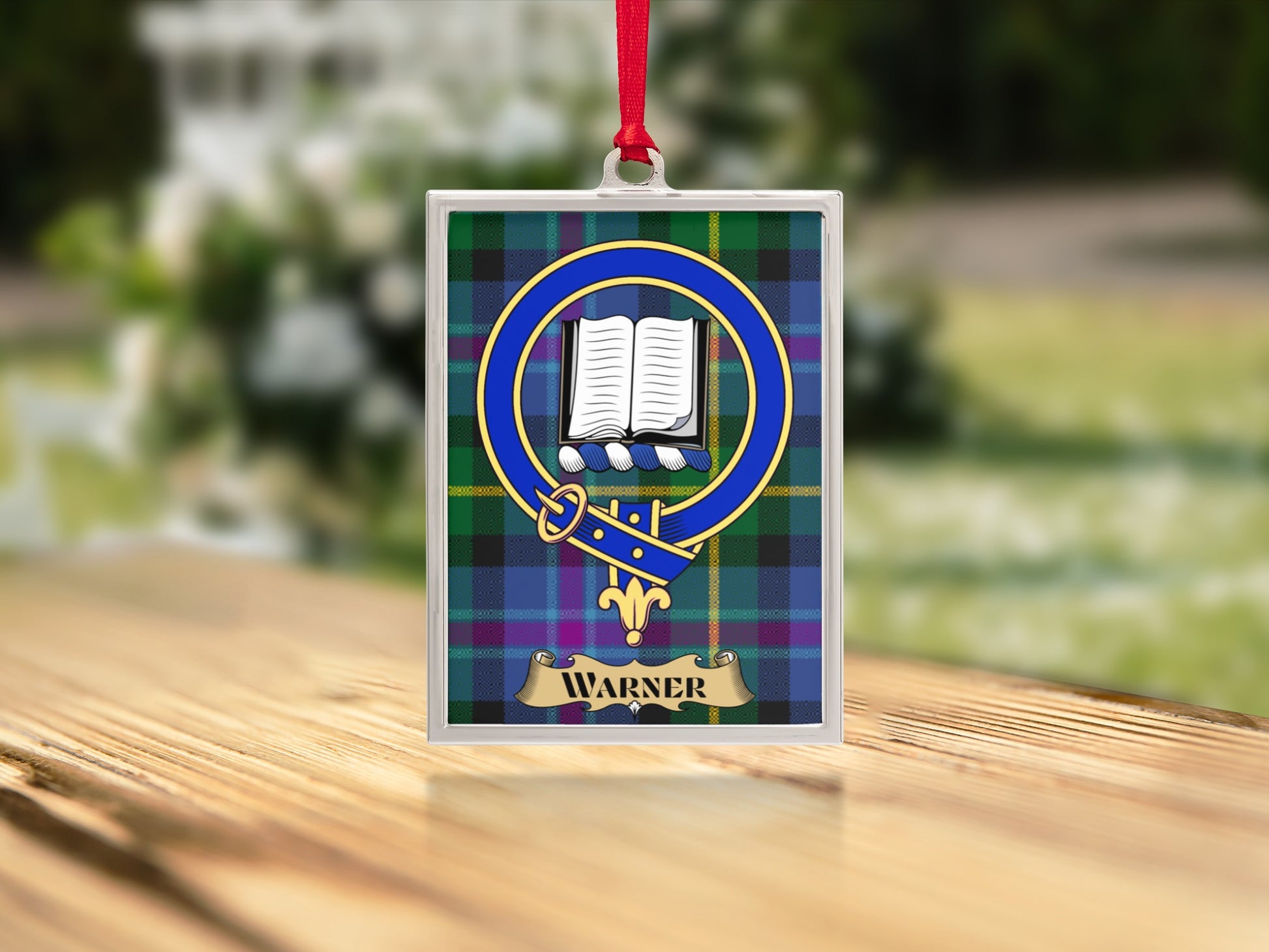 Warner Clan Crest Tartan Emblem Ornament product