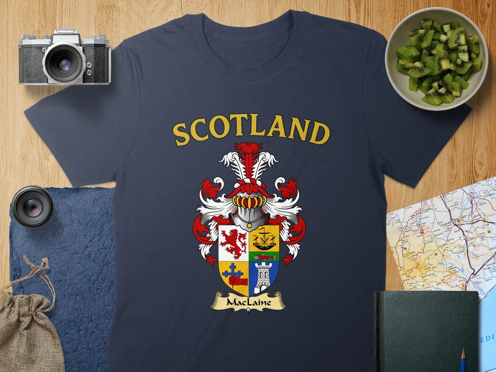 Scotland MacLaine Crest Graphic Printed Scottish T-shirt product
