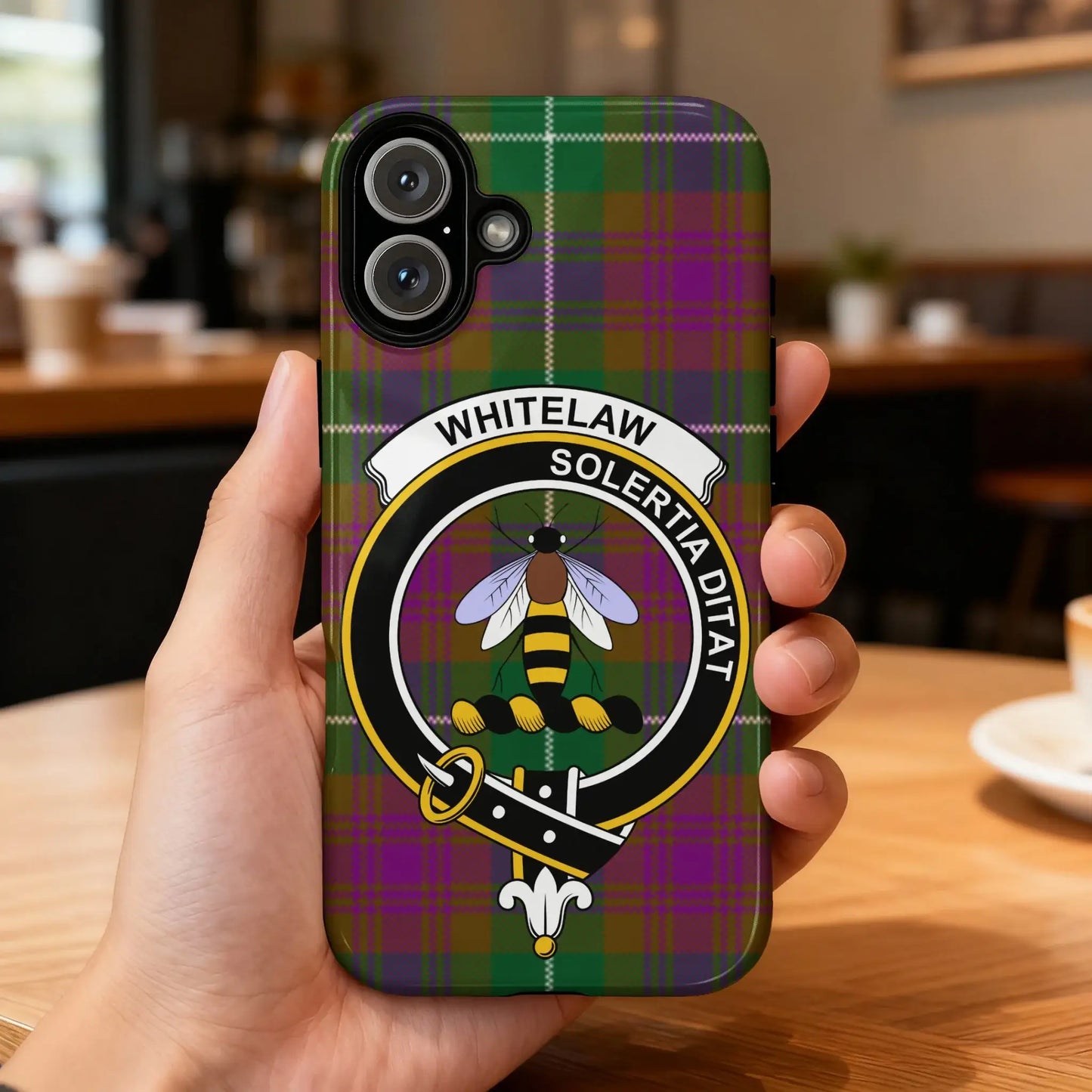Whitelaw Solertia Ditat Tartan Phone Case Design