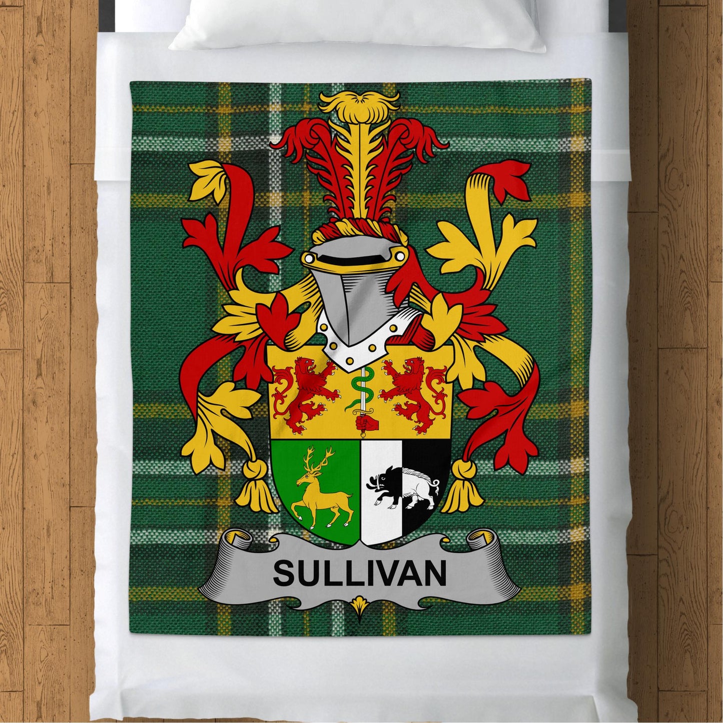 Sullivan Surname Irish Tartan Throw Blanket - Living Stone Gifts