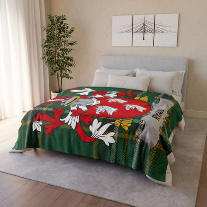 Ryan Surname Irish Coat Of Arms Tartan Blanket