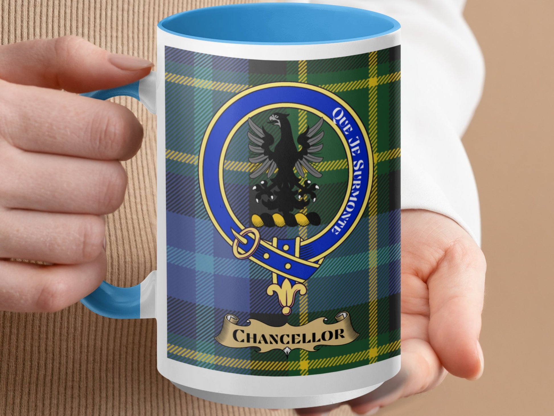 Chancellor Scottish Tartan Crest Plaid Pattern Mug - Living Stone Gifts