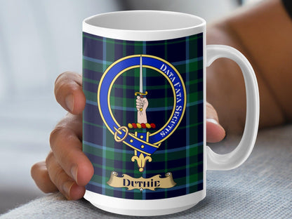 Scottish Duthie Clan Tartan Crest Coffee Mug - Living Stone Gifts