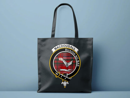 MacDougall Clan Crest Tartan Tote Bags - Celtic Ancestry Gifts