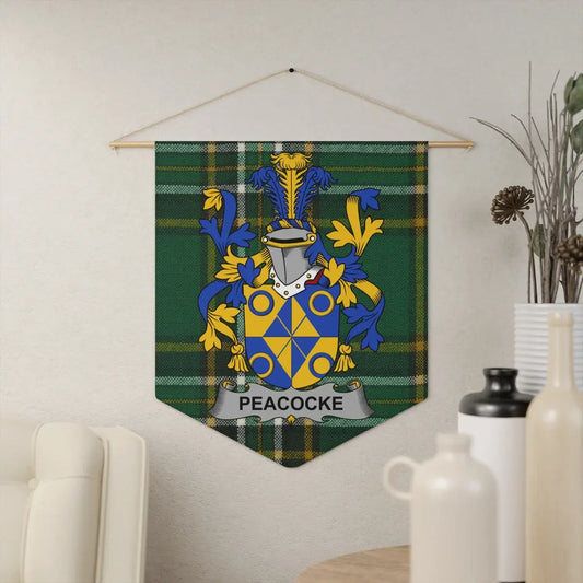 Peacocke Family Crest Wall Hanging Tapestry product type
