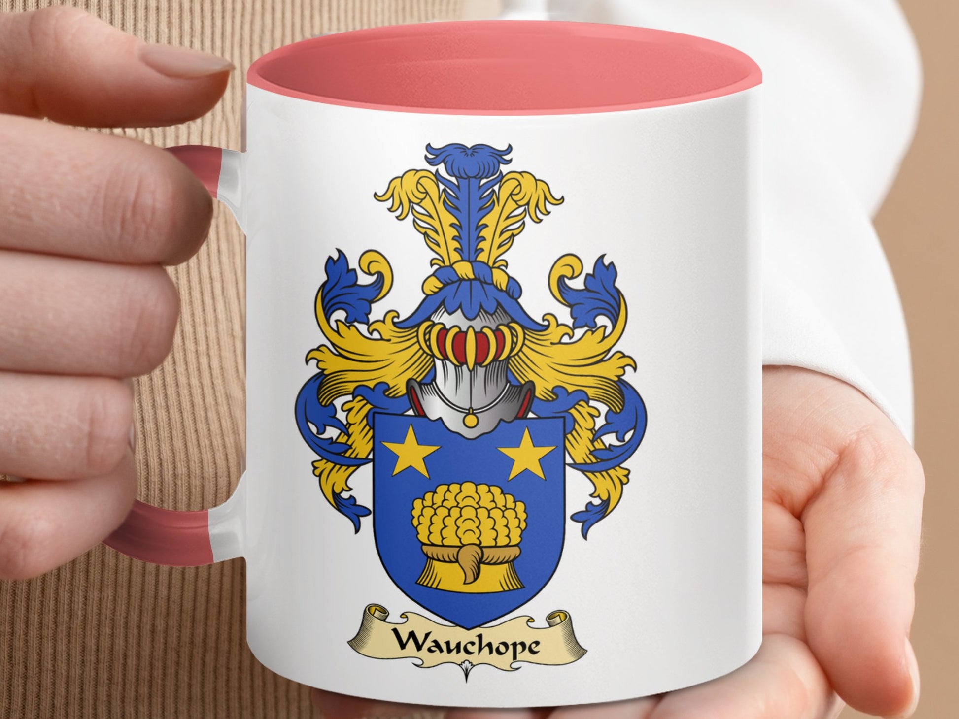 Wauchope Scottish Family Coat of Arms Coffee Mug - Living Stone Gifts