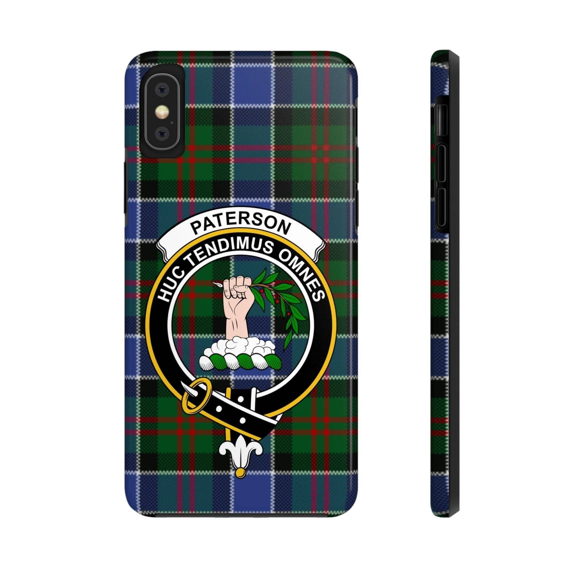 Paterson Clan Tartan Crest Pattern Cell Phone Case - Celtic Ancestry Gifts
