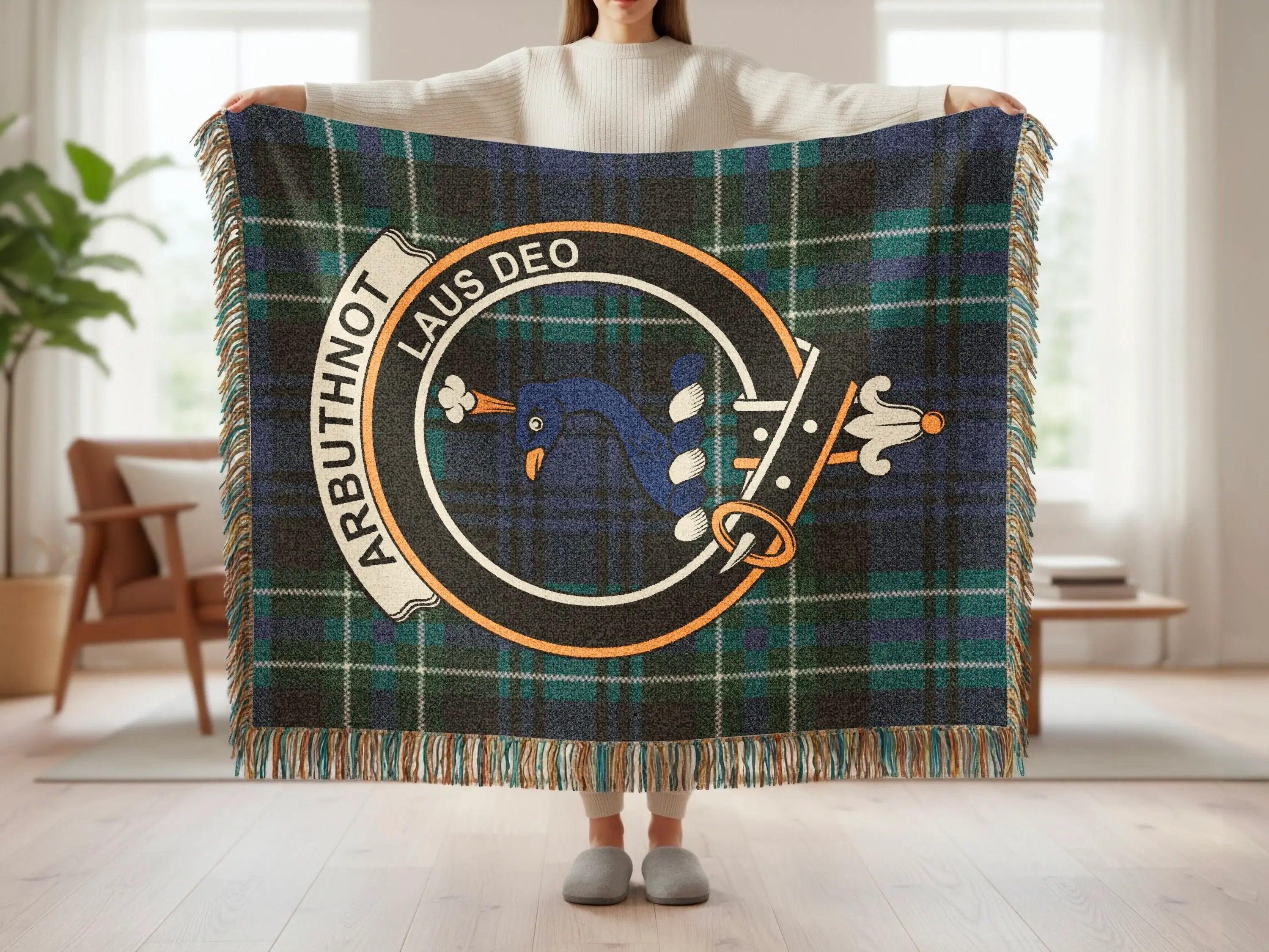 Arbuthnot Laus Deo Plaid Pattern Blanket_product